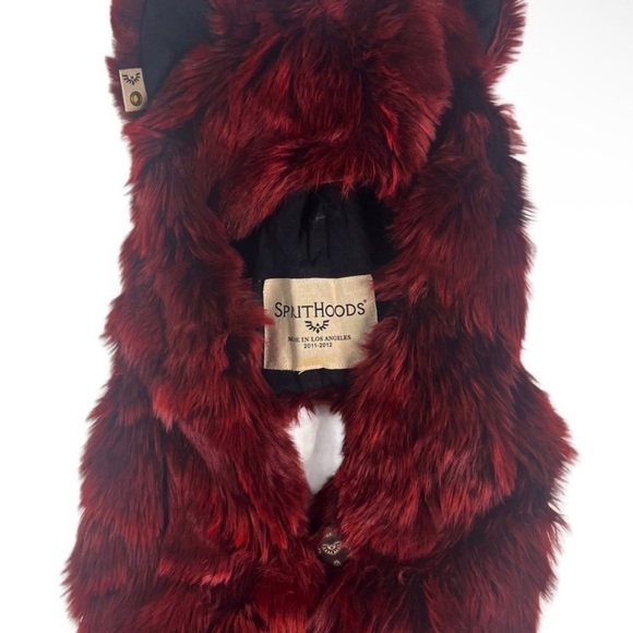SpiritHoods Rave Hood Rare Red Dragon Wolf - Picture 9 of 12